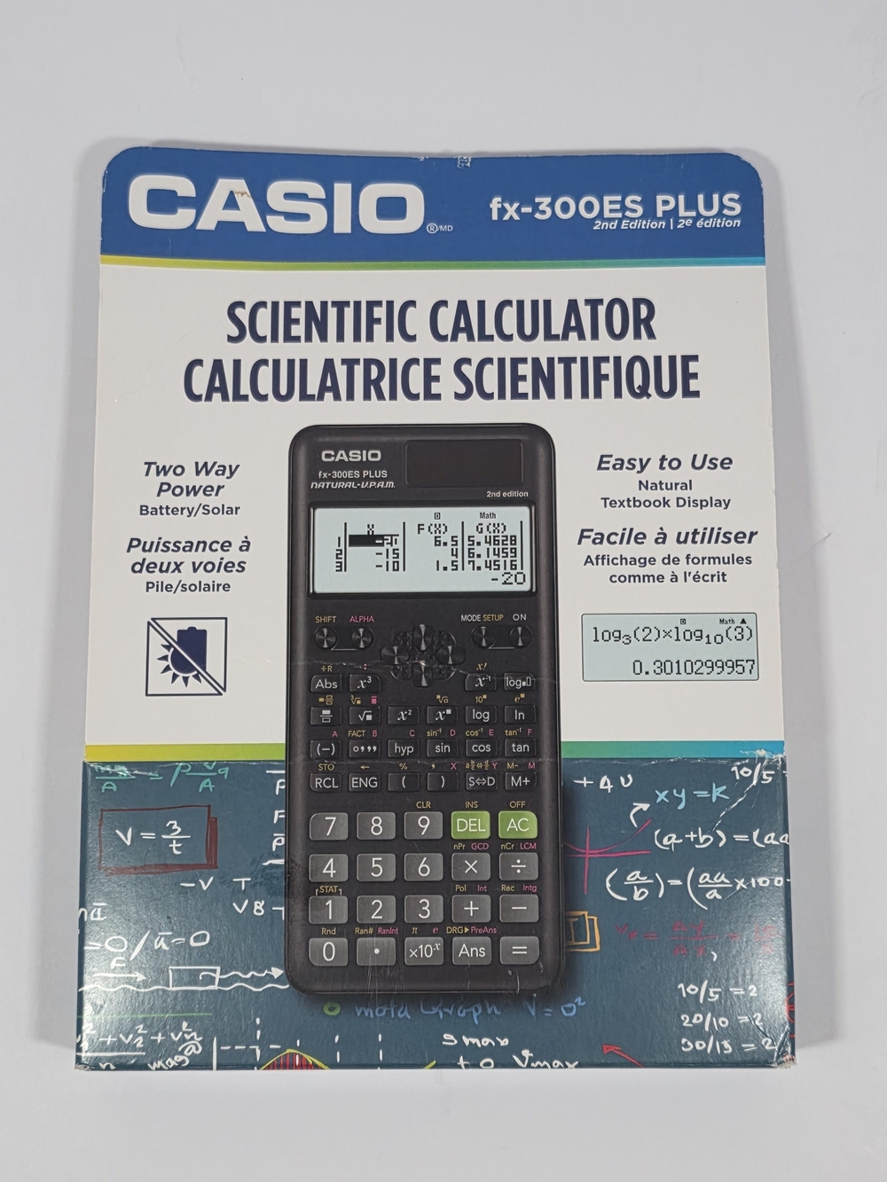 Casio fx-300ES PLUS Scientific Calculator 2nd Edition - Solar/Battery